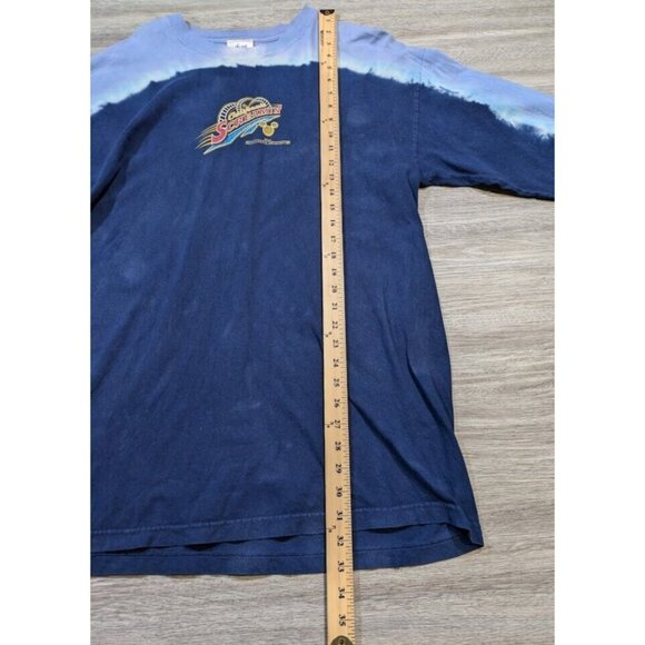 Disneyland California Screamin Adult Large Shirt Blue Tie Dye Vintage Y2K - Picture 8 of 9